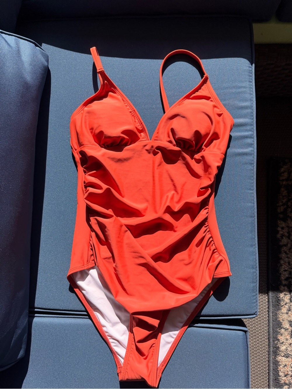 Solid Burnt Orange One-Piece Swimsuit